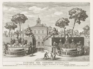 Fountains in the Gardens of Villa Montalto Negroni in Rome by Giovanni Francesco Venturini