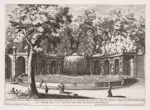 The Fountains of Rome, Book IV, plate 7: Fountain of the Tiburtine Sibyl by Giovanni Francesco Venturini
