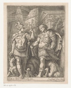 Two Soldiers in a City by Giovanni Francesco Venturini