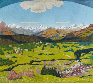 Panorama of Flims. Triptych, Central Panel, 1904
