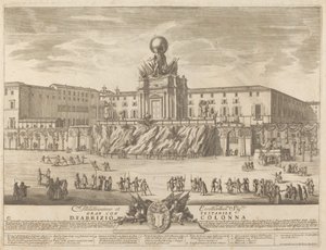 The Temple of Janus, for the "Chinea" Festival by Giovanni Girolamo Frezza after Alessandro Specchi