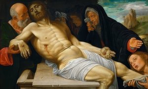 The Lamentation of Christ. Around 1515-1520 by Giovanni Girolamo Savoldo