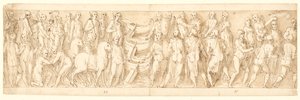The Sarmatians Surrender; Germans are Led Across the Danube; Germans Being Accused by Sarmatians Before Marcus Aurelius; Beginning of a Beheading Scene by Giovanni Guerra