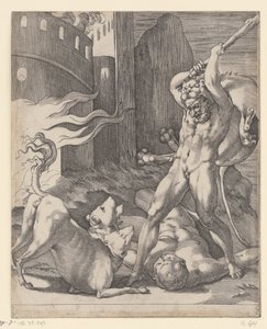 Hercules Fighting Cerberus