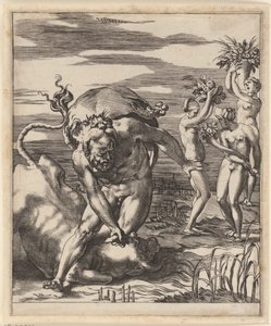 Hercules Wrestling with Achelous