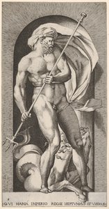 Neptune Standing in a Niche Holding a Trident
