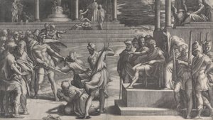 The Martyrdom of Saint Paul and the Condemnation of Saint Peter by Giovanni Jacopo Caraglio