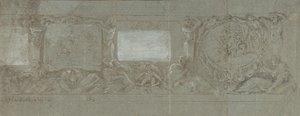 Design for a Wall Decoration with the Sacrifice of Abraham and the Flight into Egypt