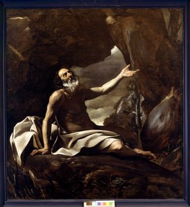 Elijah fed by the raven by Giovanni Lanfranco