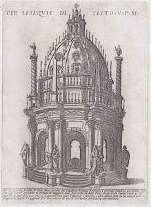 Catafalque for Pope Sixtus V by Giovanni Maggi