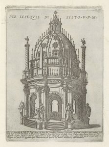 Tomb Monument for Pope Sixtus V (Modern and Ancient Monuments and Buildings in Rome series) by Giovanni Maggi