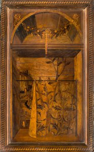 Lignaean Canonical Choir, Inlaid by Giovanni Maria Platina (1484), Upper Stall by Giovanni Maria Platina