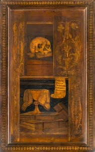 Lignaean Canonical Choir, Inlaid by Giovanni Maria Platina (1484), Superior Stall by Giovanni Maria Platina