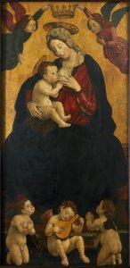 Madonna of the Milk with Music-Making Angels by Giovanni Martino Spanzotti