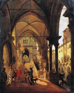 Louis XI at the castle of Barolo by Giovanni Migliara