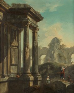 Roman Ruins Landscape by Giovanni Paolo Pannini