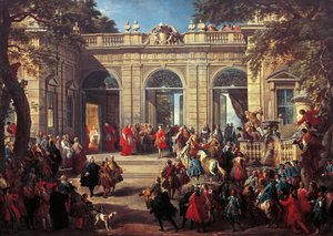 Charles III of Bourbon on Visit to Pope Benedict XIV in the Coffee House of the Quirinal by Giovanni Paolo Pannini