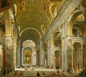 Interior of St. Peters, Rome, 1750