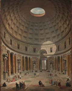 Interior of the Pantheon, Rome by Giovanni Paolo Pannini
