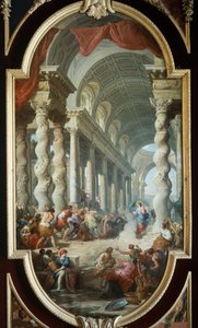 Jesus stoned in the Temple, Palace of La Granja, Segovia, Spain by Giovanni Paolo Pannini