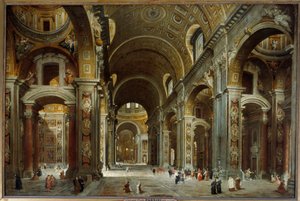 The prelate, diplomat and poet Melchior de Polignac visits the Basilica of St. Peter of Rome