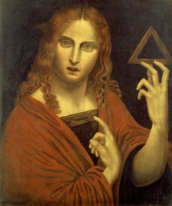 Christ the Redeemer Holding the Symbol of the Trinity by Giovanni Pietro Rizzoli (school of) Giampietrino