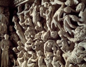 Detail of the Reliefs of the Chair by Giovanni Pisano: The Damned (Detail)