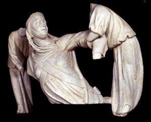 Funerary Monument to Margaret of Brabant Raised in the Air by Two Angels