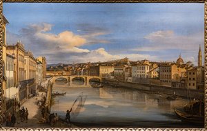View of the Arno from the Alla Carraia Bridge