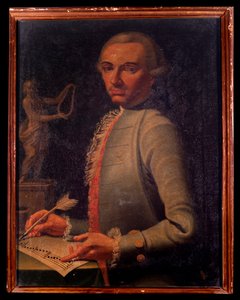 Portrait of Austrian composer and harpist Christian Joseph Lidarti by Giovanni Stella
