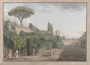 Garden of Palazzo Colonna, ca. 1780 by Giovanni Volpato, Louis Ducros
