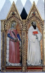 SS. Catherine of Alexandria and Bernardo (detail) by Giovanni da Milano