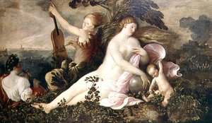 Allegory of a Venetian Victory, the Central Figure of Fortune or Chance Accompanied by Figures Symbolising Nature and Music