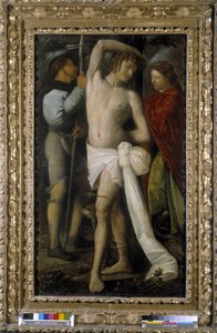Saint Roch, Saint Sebastian and Saint Margarita by Giovanni de Busi Cariani