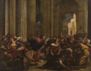 Christ Driving the Moneylenders from the Temple by Giovanni de Vecchi