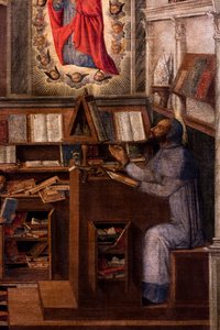 Saint Jerome appears to Saint Augustine, circa 1505-1510 by Giovanni di Niccolo Mansueti