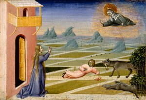 St. Clare Rescuing a Child Mauled by a Wolf, c.1455-60
