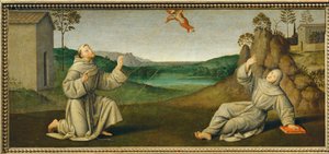 Saint Francis of Assisi Receives the Stigmata by Giovanni di Pietro (c.1450 1529) (studio of)