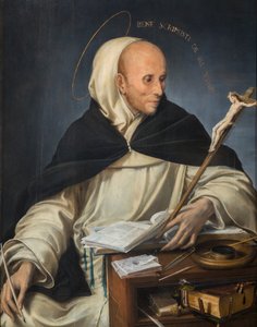 Portrait of a Friar dressed as St. Thomas Aquinas by Girolamo Mazzola Bedoli