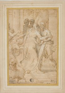 The Meeting of Joachim and Anna at the Golden Gate by Girolamo Mazzola Bedoli