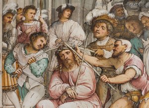 Central Nave, Fourth South Span, Coronation of Thorns, Girolamo Romanino by Girolamo Romanino