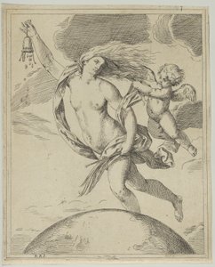Fortune Flying Above the Globe by Girolamo Scarsello