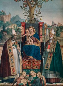 Virgin and Child with Saint Lorenzo Giustiniani and Zeno, 1874, 1903 by Girolamo dai Libri