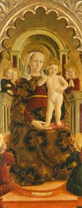 Enthroned Madonna by Girolamo di Giovanni di Camerino