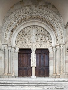 The Last Judgement, Central Portal of the Saint-Lazare Cathedral by Gislebertus