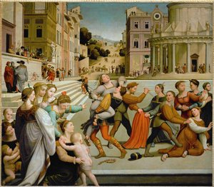 The Rape of Dina (unfinished by Fra Bartolomeo, finished by Bugiardini in 1531) by Giuliano Bugiardini