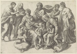 Holy Kinship by Giulio Bonasone