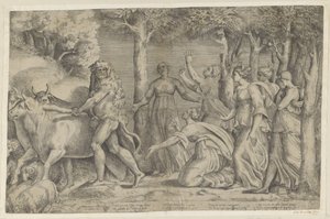 Hercules Steals the Cattle of Geryon by Giulio Bonasone
