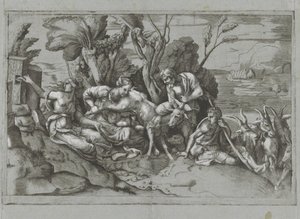 Jupiter Nursed by the Goat Amalthea by Giulio Bonasone