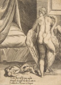 Leda and the Swan, from The Loves of the Gods, 1531-76 by Giulio Bonasone